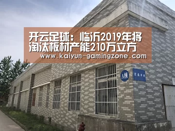 开云足球:临沂2019年将淘汰板材产能210万立方米(图1) 开云足球